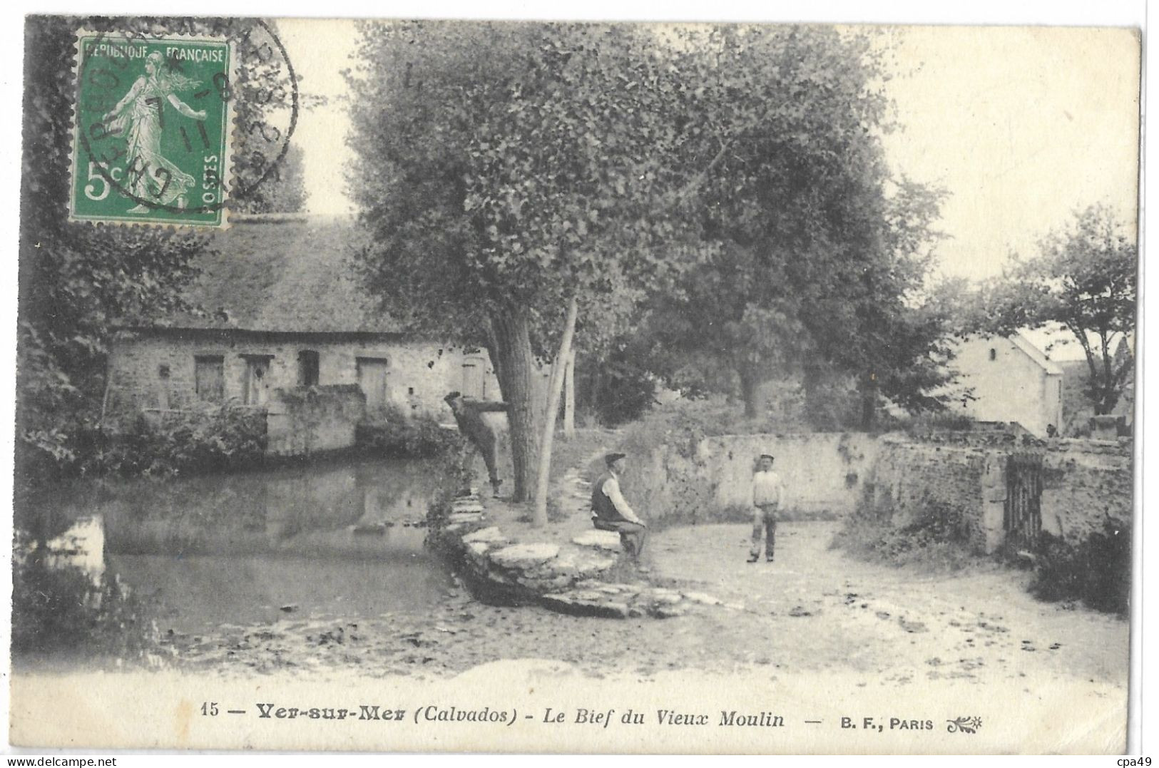 14    VER - SUR - MER  LE  BIEF  DU  VIEUX  MOULIN   ( RARE ) - Altri & Non Classificati