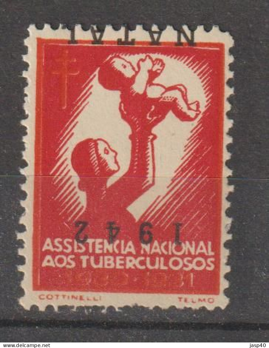 N - PORTUGAL VINHETAS TUBERCULOSOS - NOVO - MNH - SOBRECARGA "NATAL 1942" INVERTIDA - Neufs