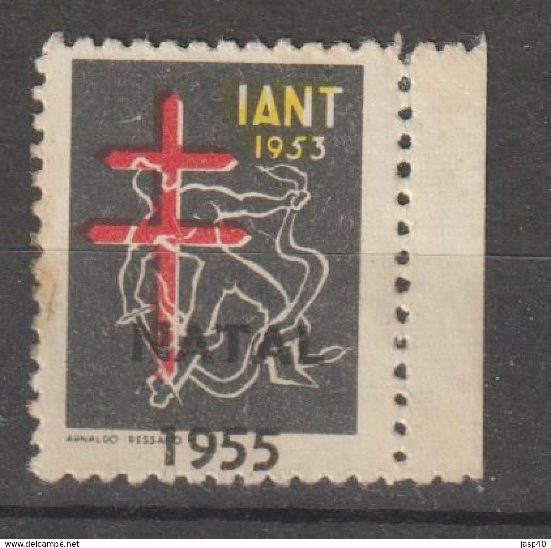 N - PORTUGAL VINHETAS TUBERCULOSOS - NOVO - MNH - SOBRECARGA "NATAL 1955" - Ungebraucht