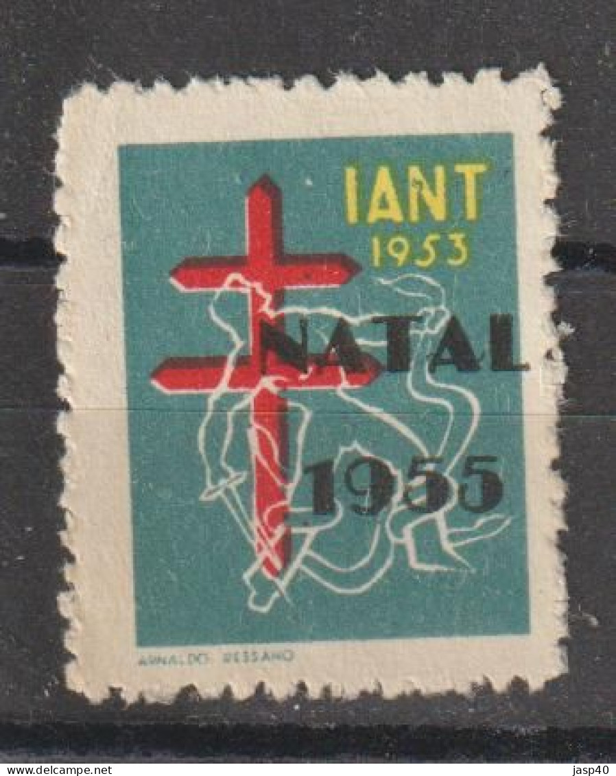 N - PORTUGAL VINHETAS TUBERCULOSOS - NOVO - MNH - SOBRECARGA "NATAL 1955" LETRAS E ALGARISMOS GROSSOS - Neufs