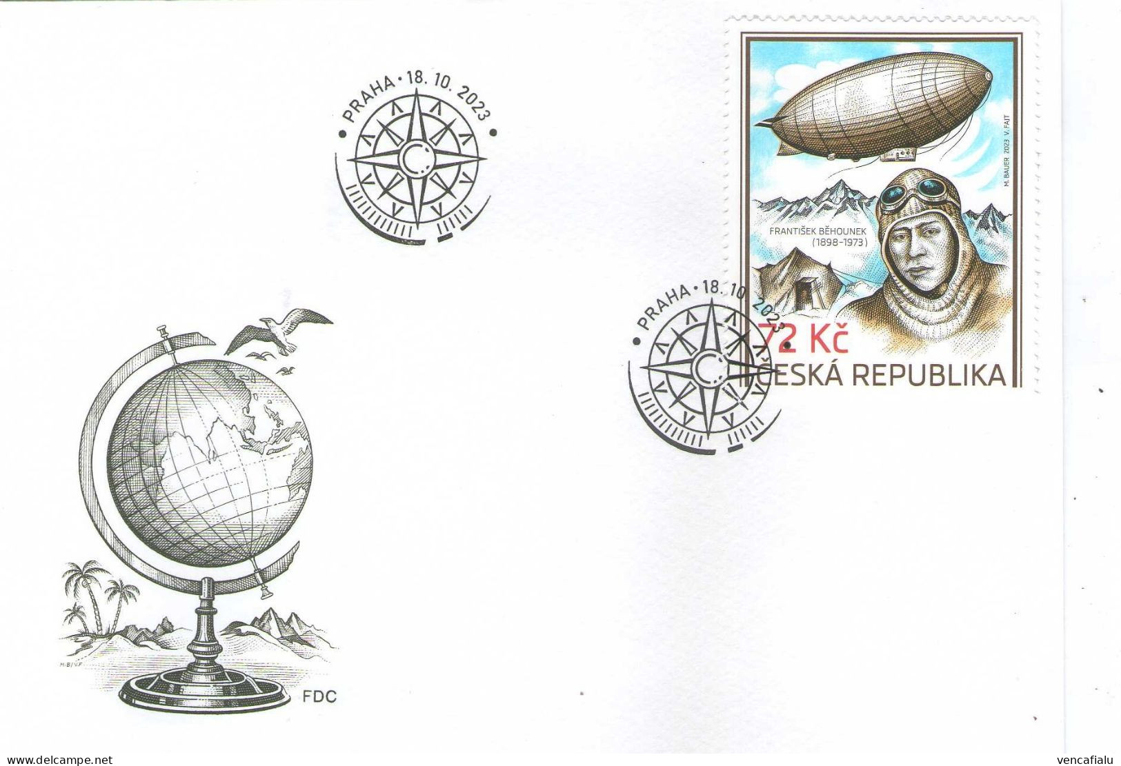 Year  2023 - Polar Explorer, Writer, Fr. Behounek, FDC With S/S - FDC