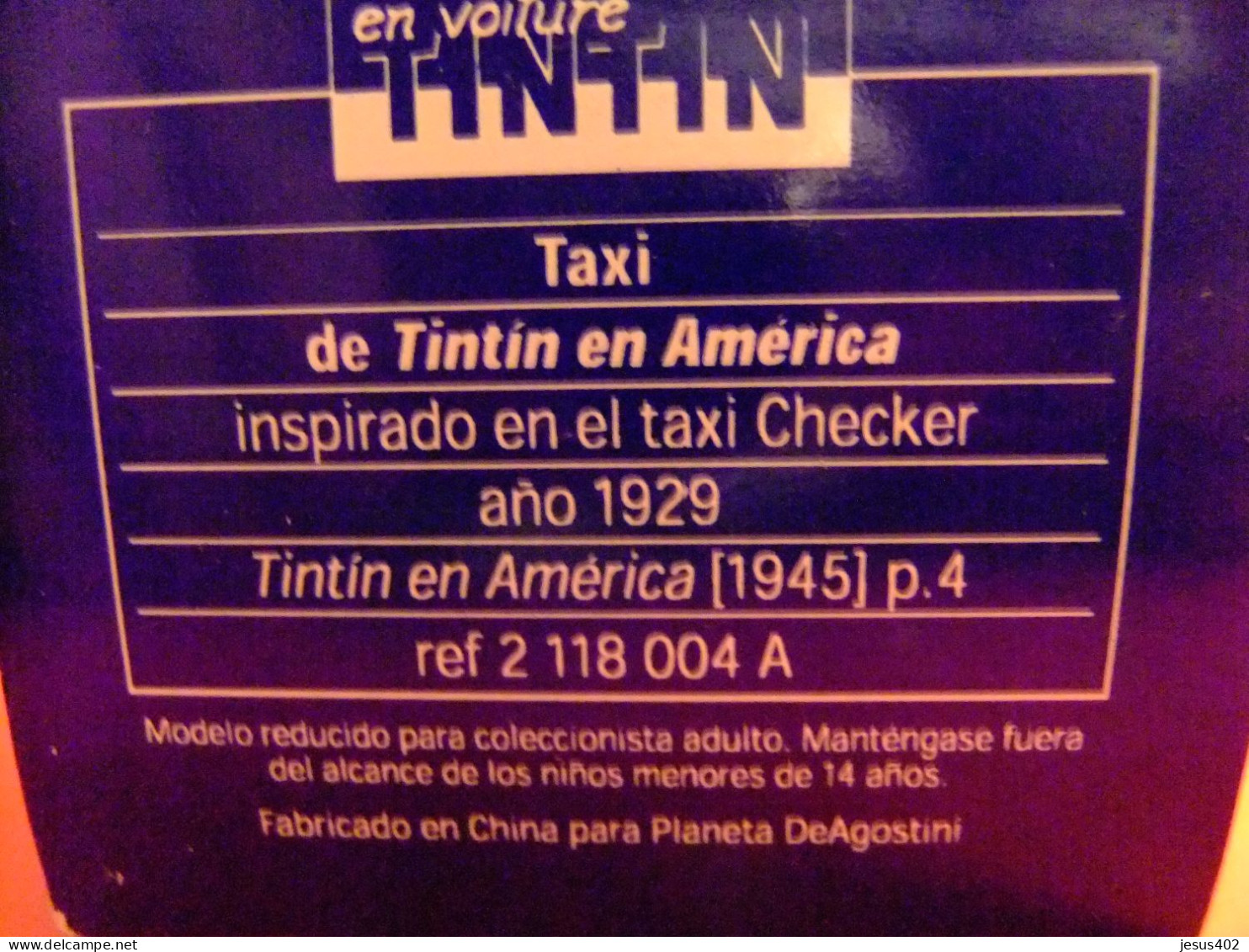 TINTIN // VOITURE TAXI CHECKER 1929 // TINTIN EN AMERICA  1945 //