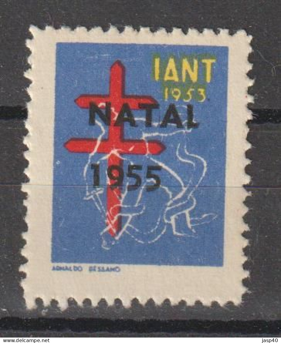 N - PORTUGAL VINHETAS TUBERCULOSOS - NOVO - MNH - SOBRECARGA "NATAL 1955" LETRAS E ALGARISMOS FINOS - Nuovi