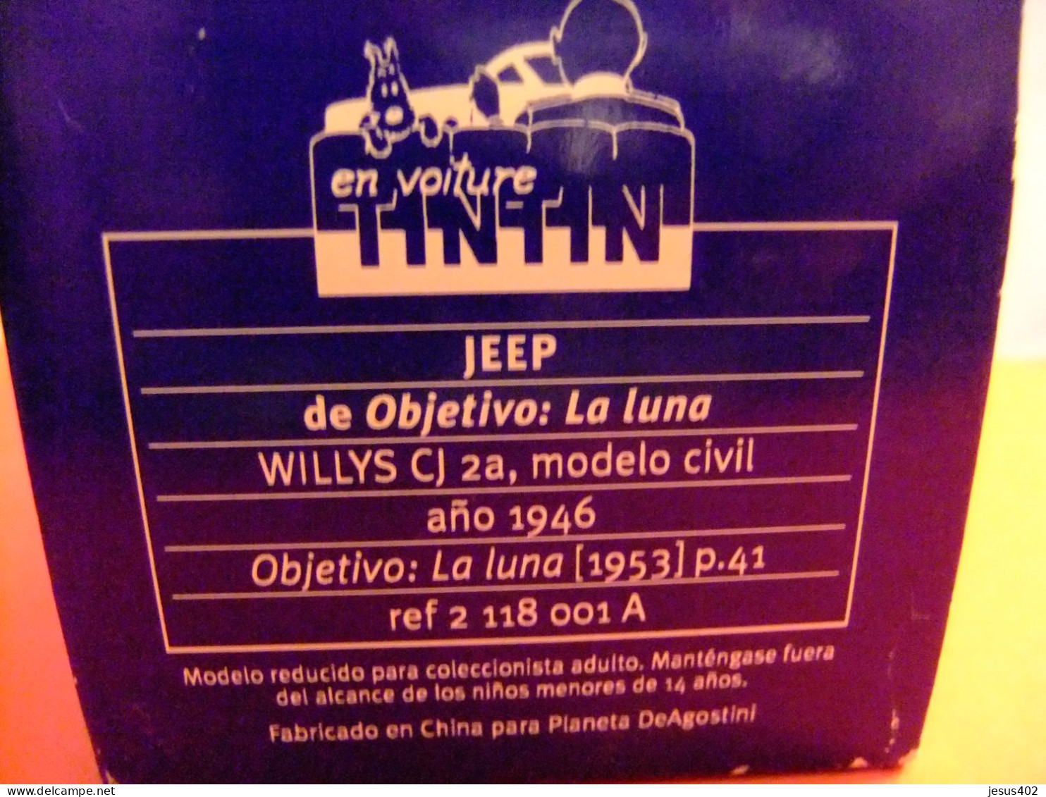 TINTIN // VOITURE LA JEEP WILLYS 1946 // TINTIN  D'OBJECTIF LUNE 1946 //