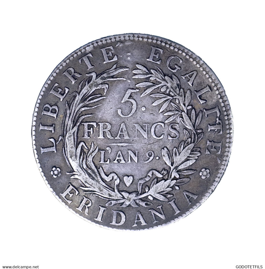 Italie-Gaule Subalpine-5 Francs An 9 (1800) Turin - Napoleonic