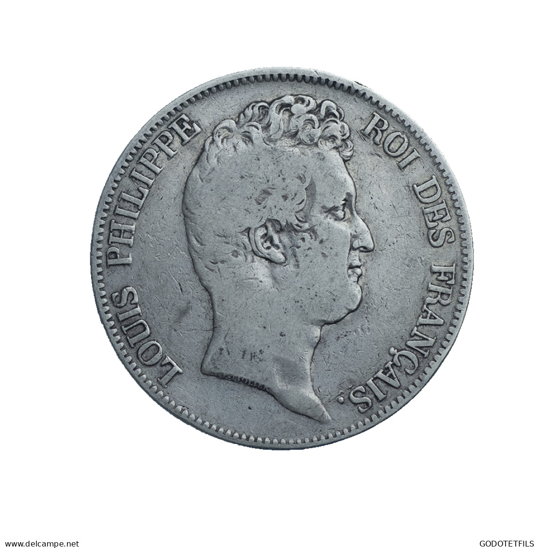 Louis-Phlippe- 5 Francs 1830 Rouen Variété Sans Le &quot;I&quot; - 5 Francs