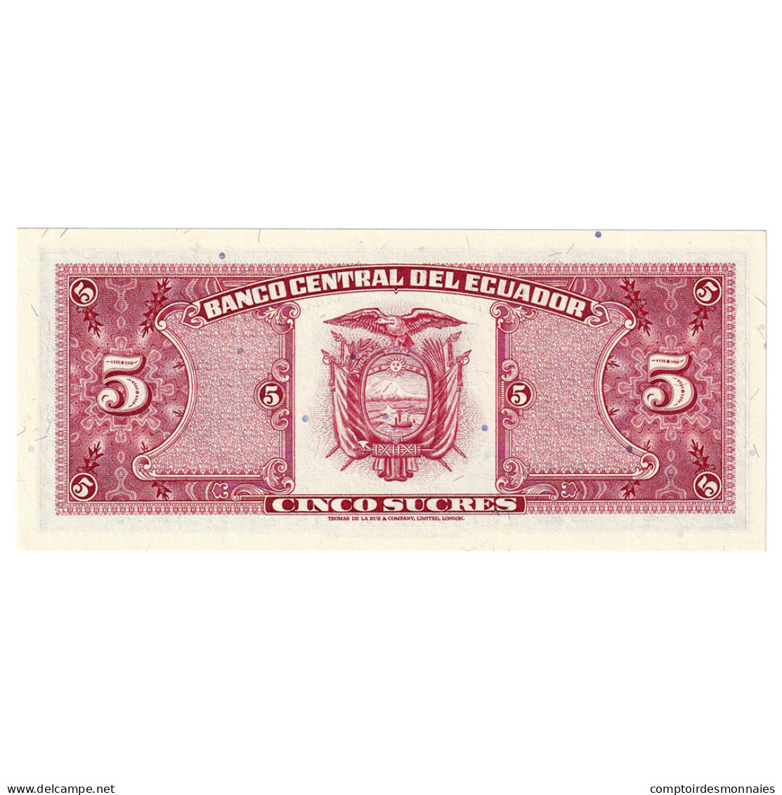 Billet, Équateur, 5 Sucres, 1988, 1988-11-22, KM:113d, NEUF - Equateur