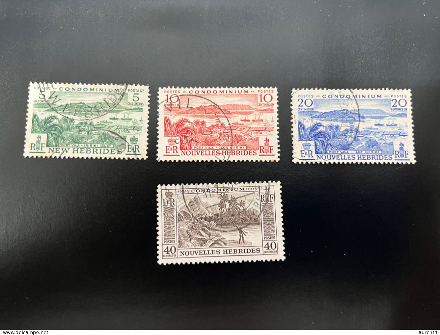 21-10-2023 (stamps) Condominium Des Nouvelle Hebrides 4 Stamps) - Used Stamps