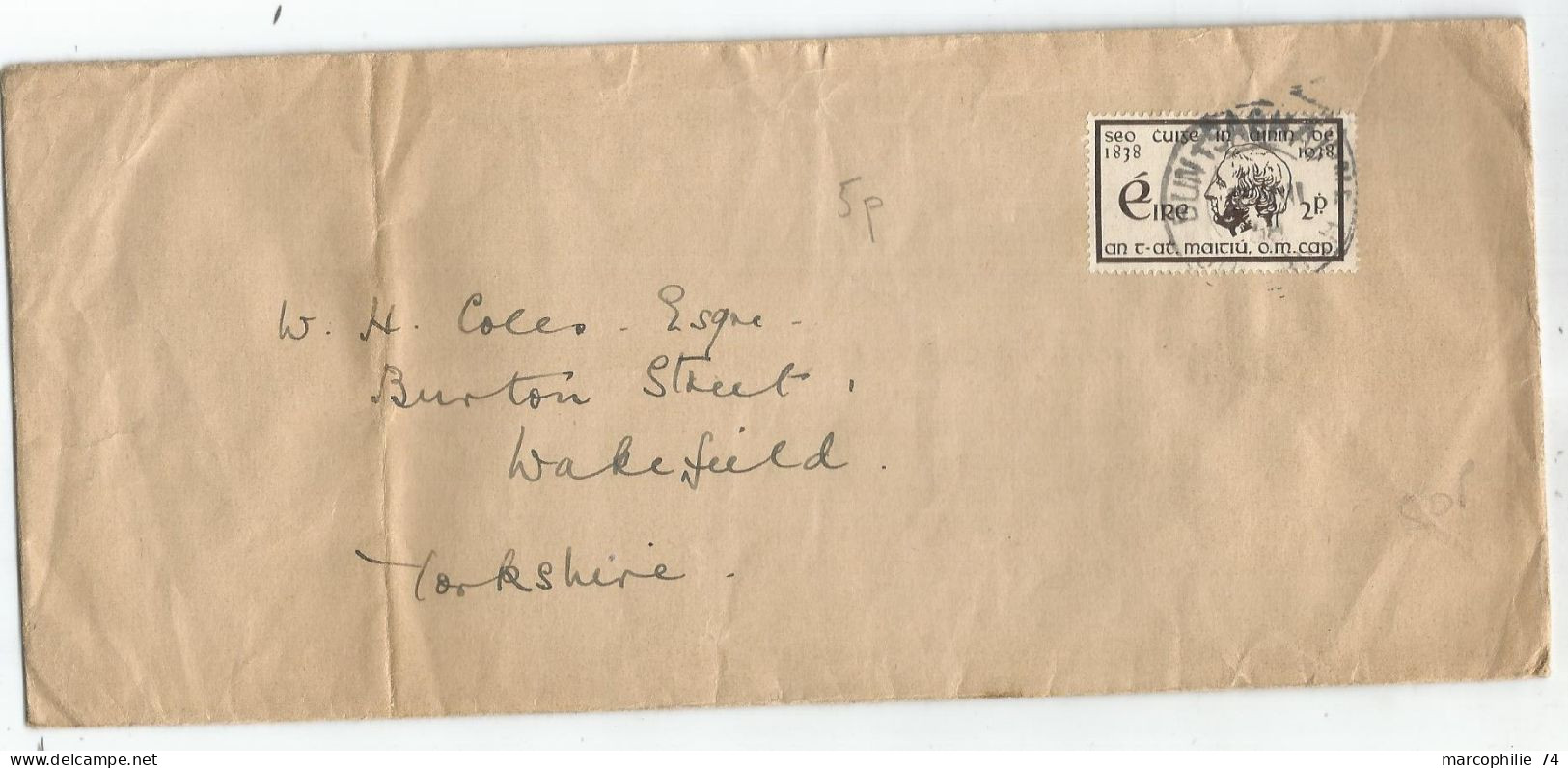 EIRE 2P SOLO LARGE COVER 1938 TO UK - Storia Postale