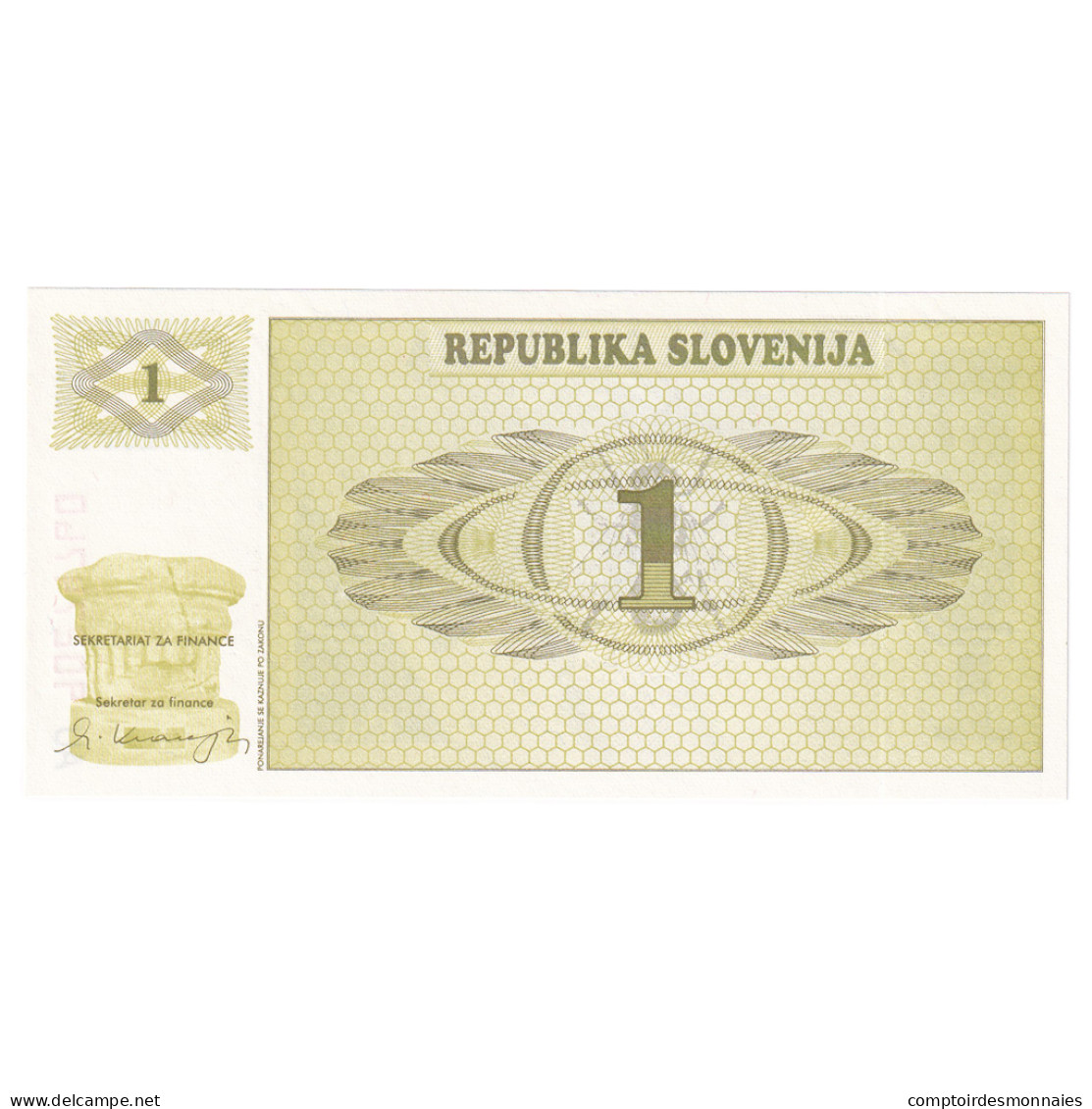 Billet, Slovénie, 1 (Tolar), Undated (1990), KM:1a, NEUF - Slovenia