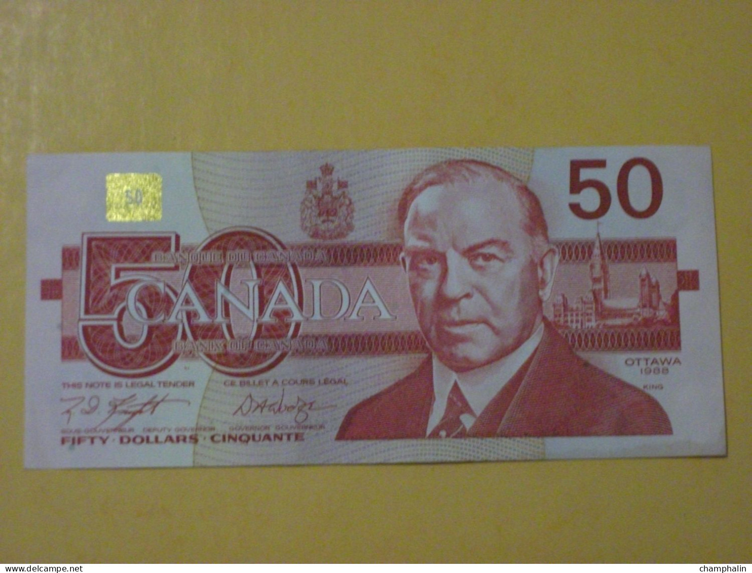 Canada - Billet De 50 Dollars - William Lyon Mackenzie King - 1988 - P98d - Canada