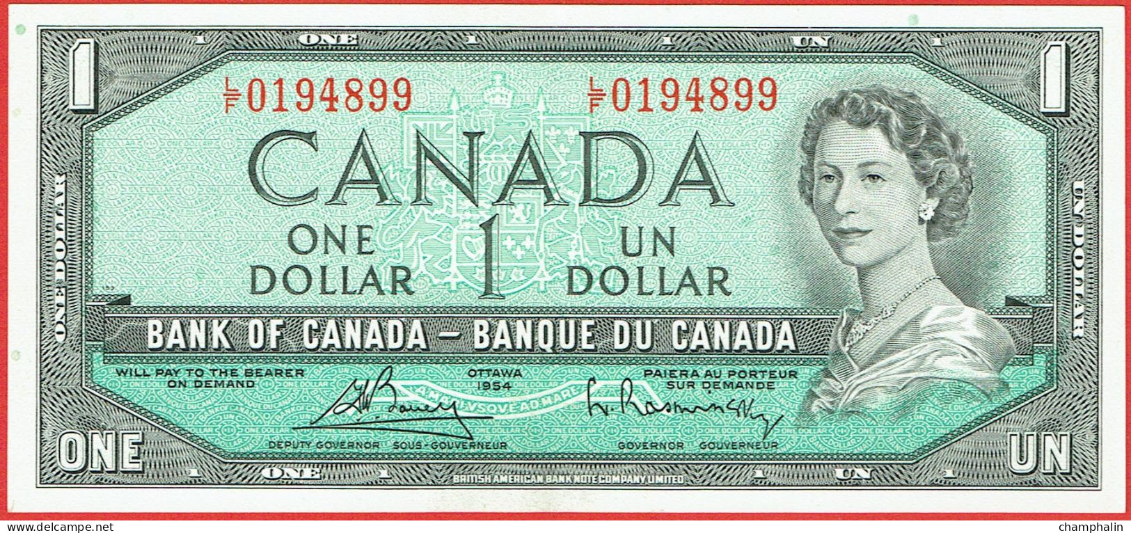 Canada - Billet De 1 Dollar - Elizabeth II - 1954 - P75c - Kanada