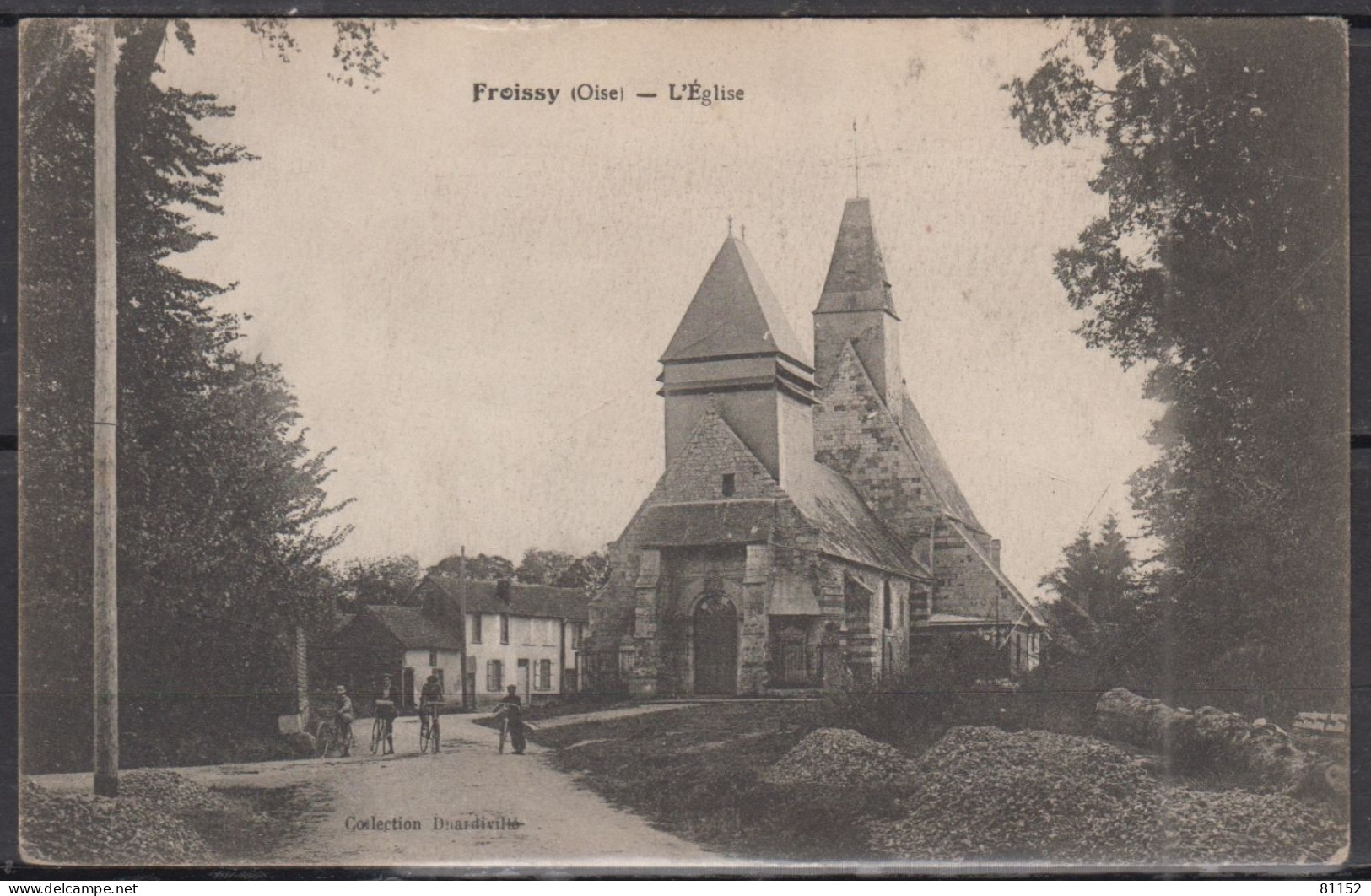 CPA  De   FROISSY     L'église    Animée   Pour Paramé     Le 24 Mars 1916 - Froissy