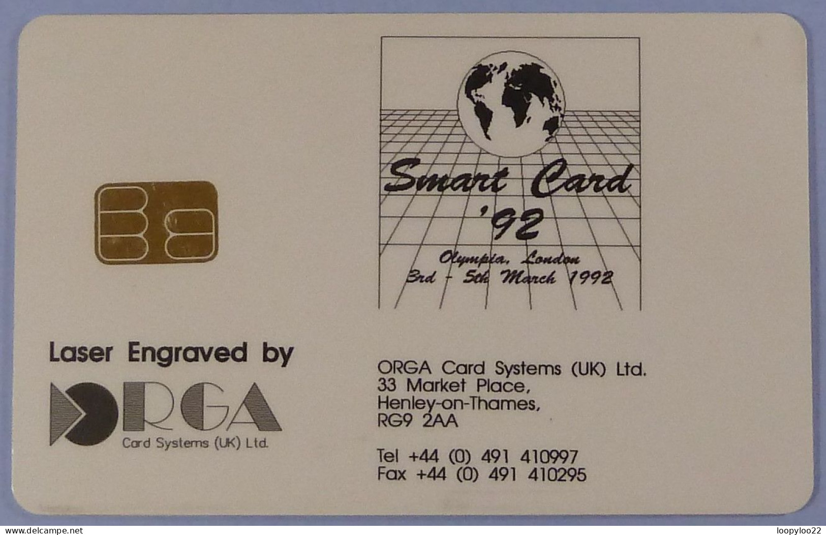 UK - Great Britain - Facsimile Chip - Smart Card '92 - ORGA - Otros & Sin Clasificación