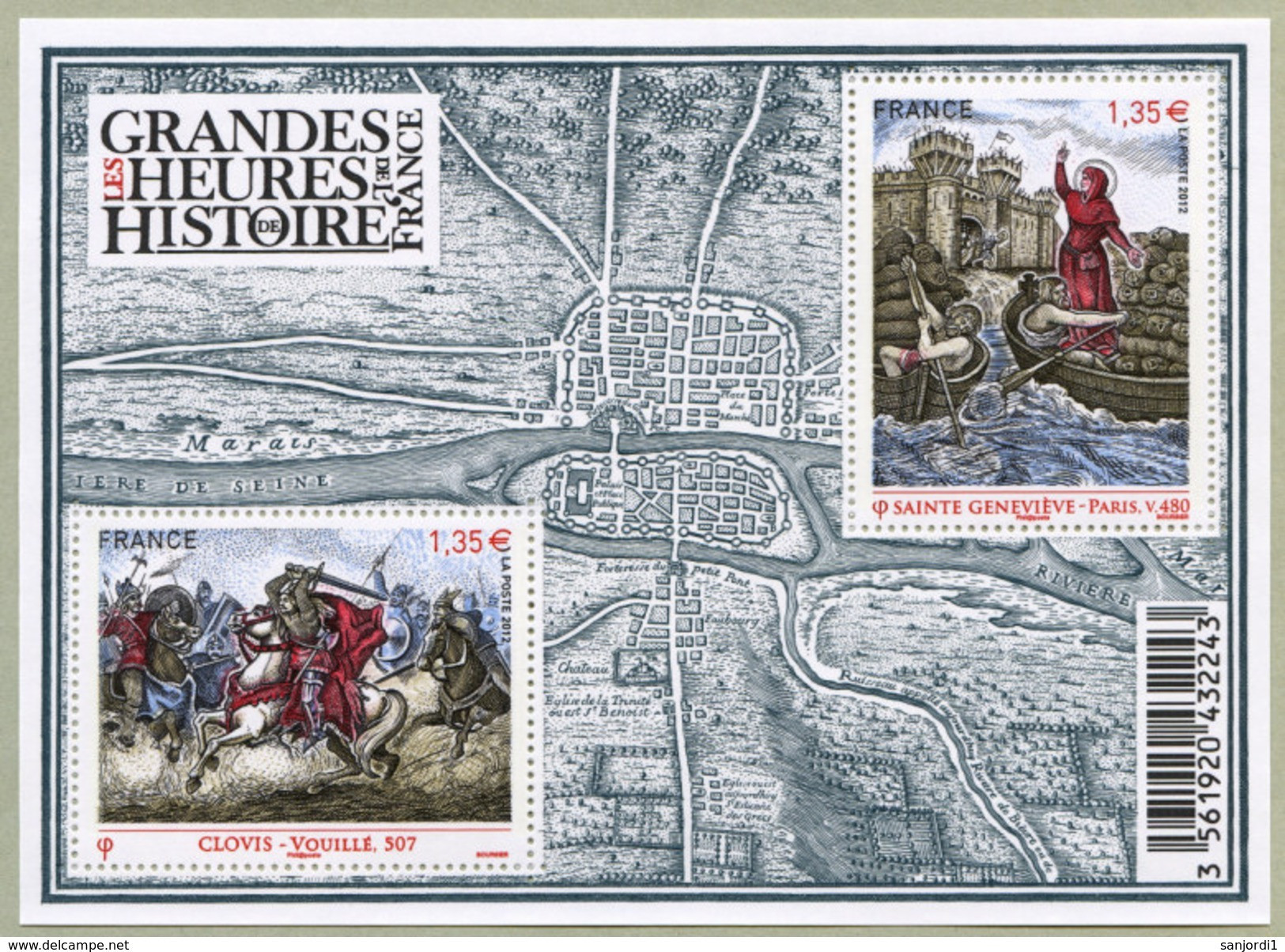 France 4704 4705  F Clovis Et Sainte Geneviève Neuf TB ** MNH Sin Charnela Prix De La Poste  2.7 - Neufs