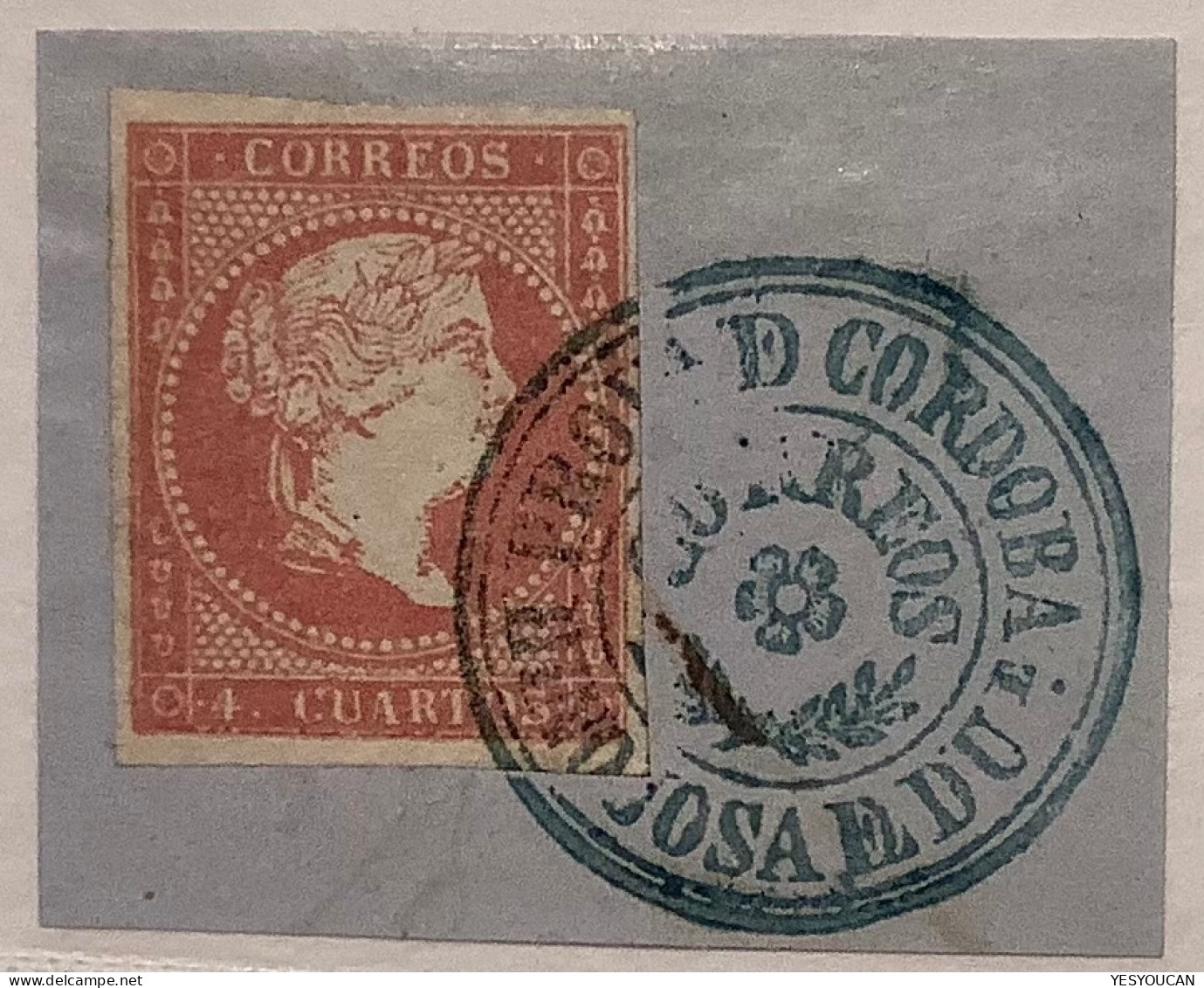 España Andalucía1856 Matasello CORDOBA / HINOJOSA DEL DUQUE 48 (absinthe Vegetable Cuisine Fenouil Cooking Fennel Comex - Used Stamps
