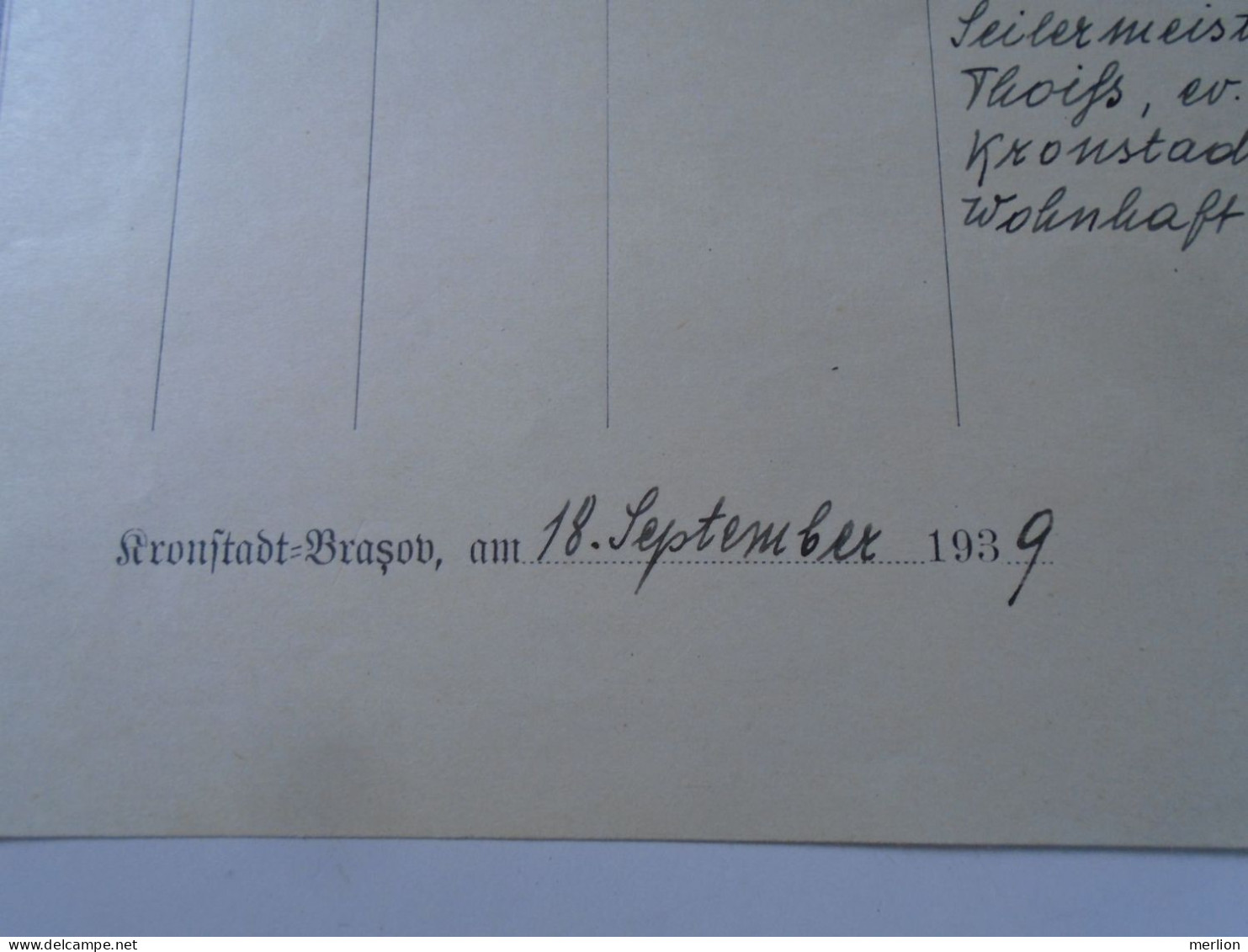 ZA456.22   Romania Brasov Kronstadt - Auszug Tauf Matrikel - Emilie Marie  Eichberger 1875 (1939) - Birth & Baptism