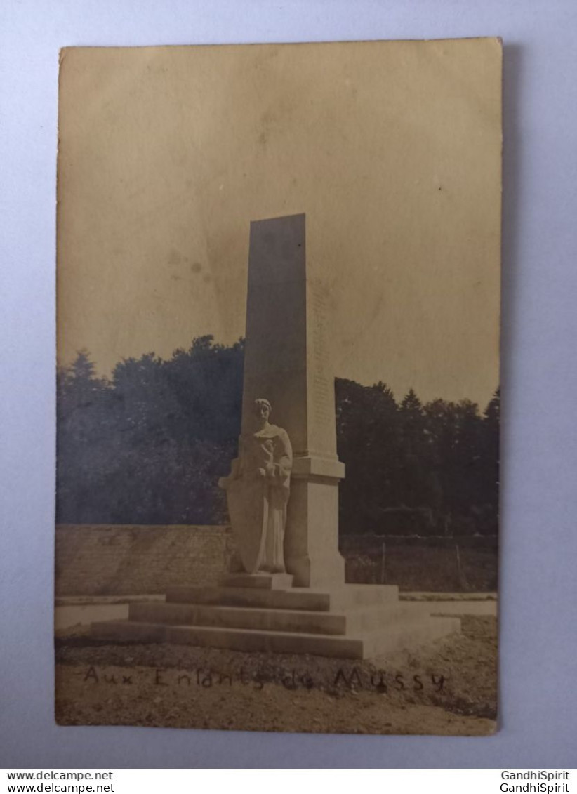 Mussy Sur Seine - Inauguration Du Monument Aux Morts Des Enfants De La Commune - Carte Photo - Mussy-sur-Seine