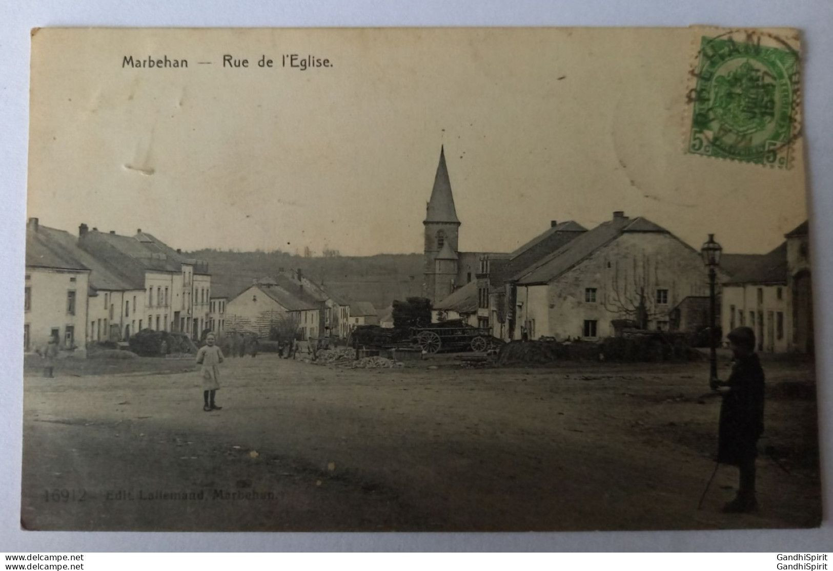 Marbehan (Habay) - Rue De L'Eglise - Lallemand éditeur - Carte Taxée En France Timbre Taxe 10c - Habay