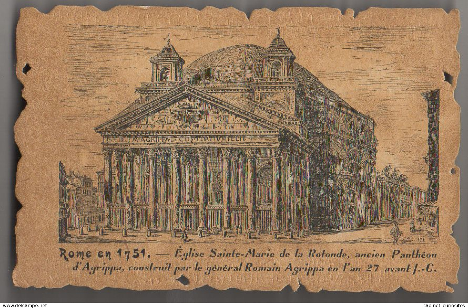 Rome 1751 - Église Sainte-Marie De La Rotonde, Ancien Panthéon Du Général Romain Agrippa, Construit En L'an 27 Avant JC - Panteón