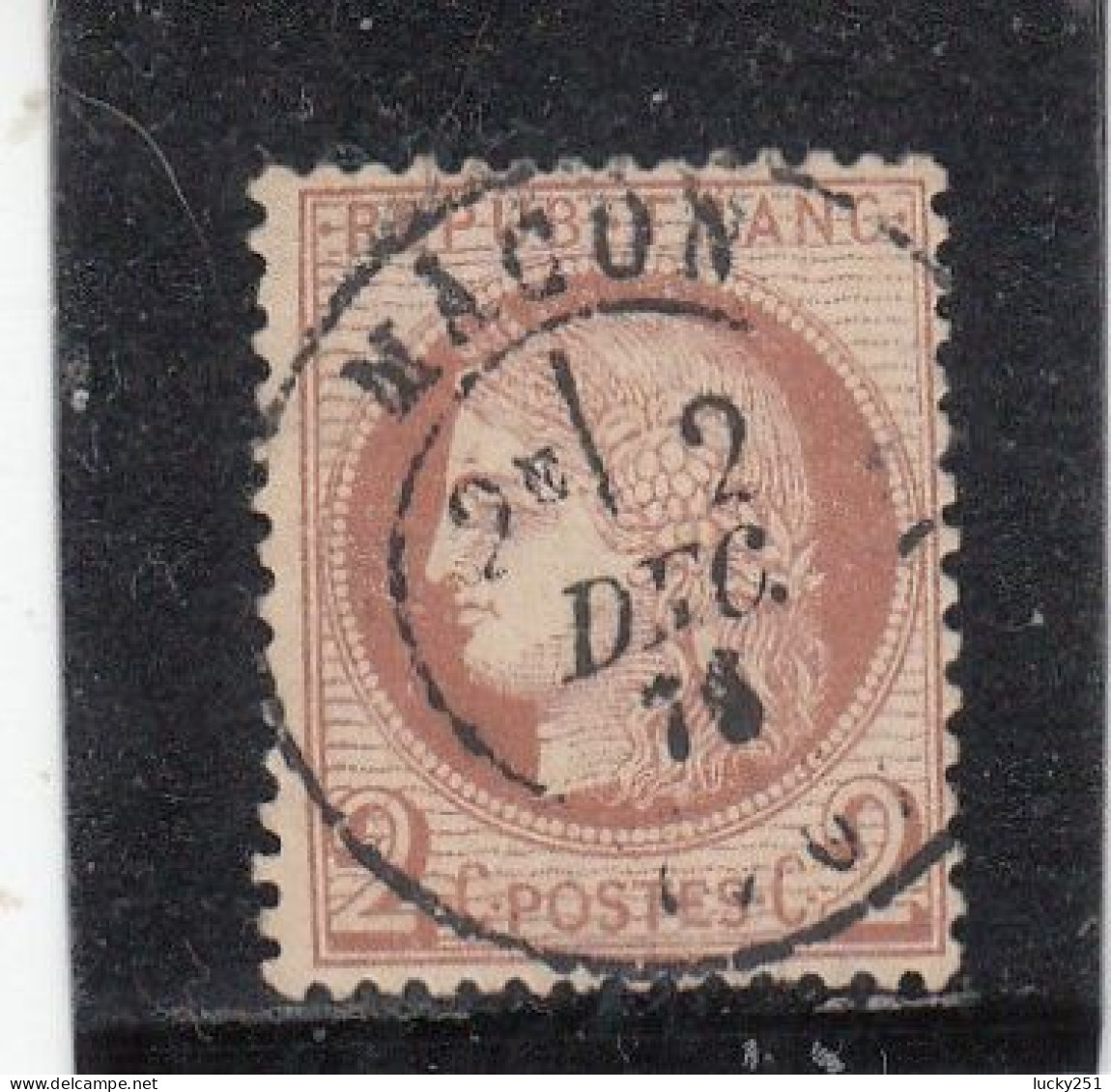 France - Année 1871/75 - N°YT 51 - Type Cérès - Oblitération CàD Centré - 2c Rouge Brun - 1871-1875 Cérès