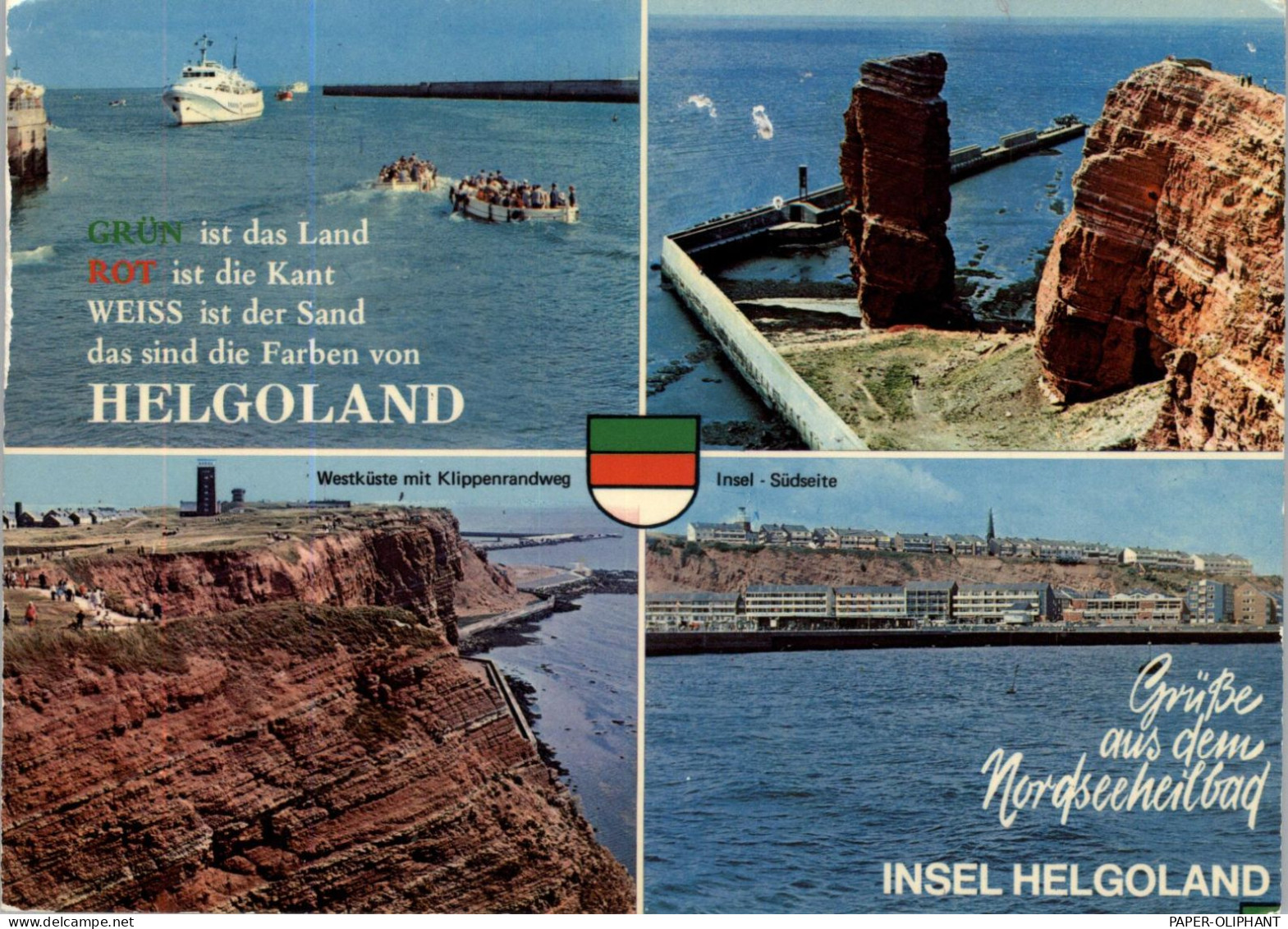 2192 HELGOLAND, Grüsse Aus...., Schiffspost MS FIRST LADY - Helgoland