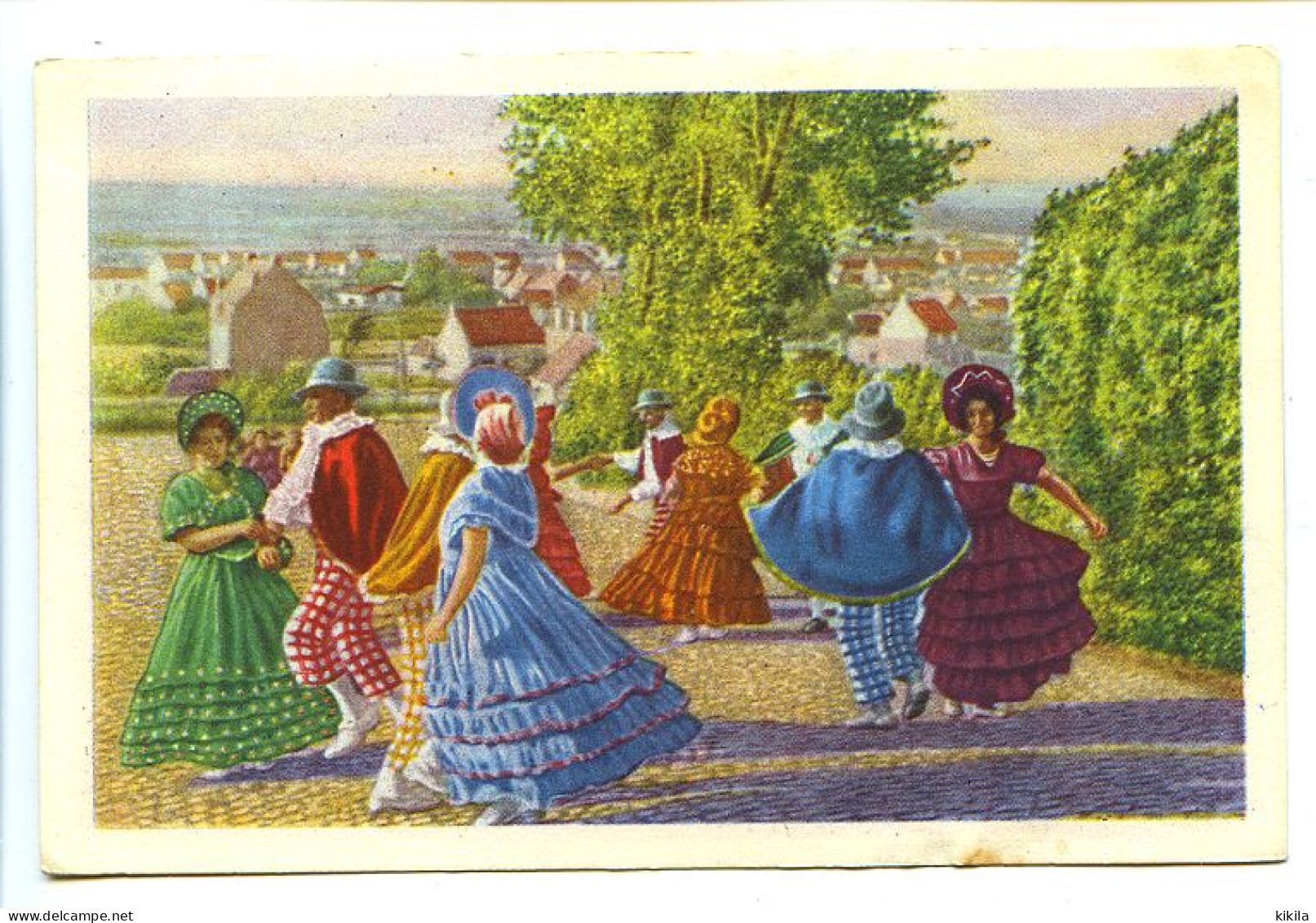 Image 12 X 7.8 Belgique Folklore Belge Belgische Folklore RONGY Le Groupe Des Gais Lurons  Groep Vrolijke Kerels - Côte D'Or