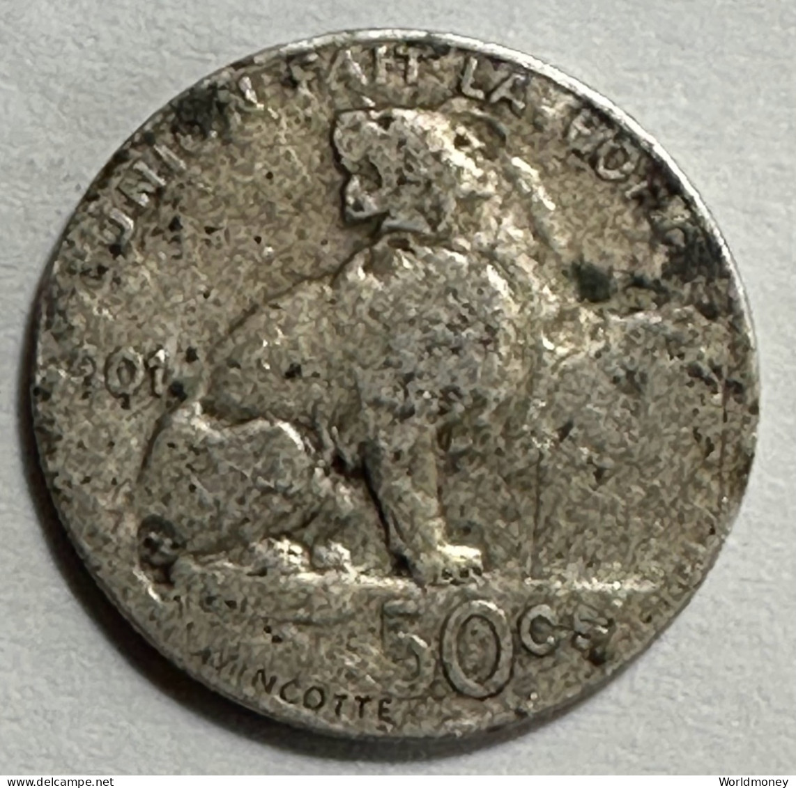 Belgium 50 Centimes 1901 (FRA) - 50 Cent