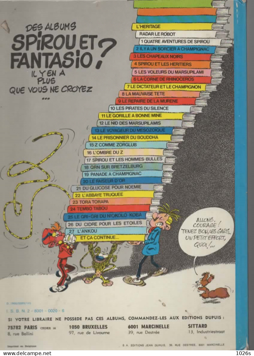 B.D.SPIROU ET FANTASIO - QRN SUR BRETZELBURG -  1976 - Spirou Et Fantasio