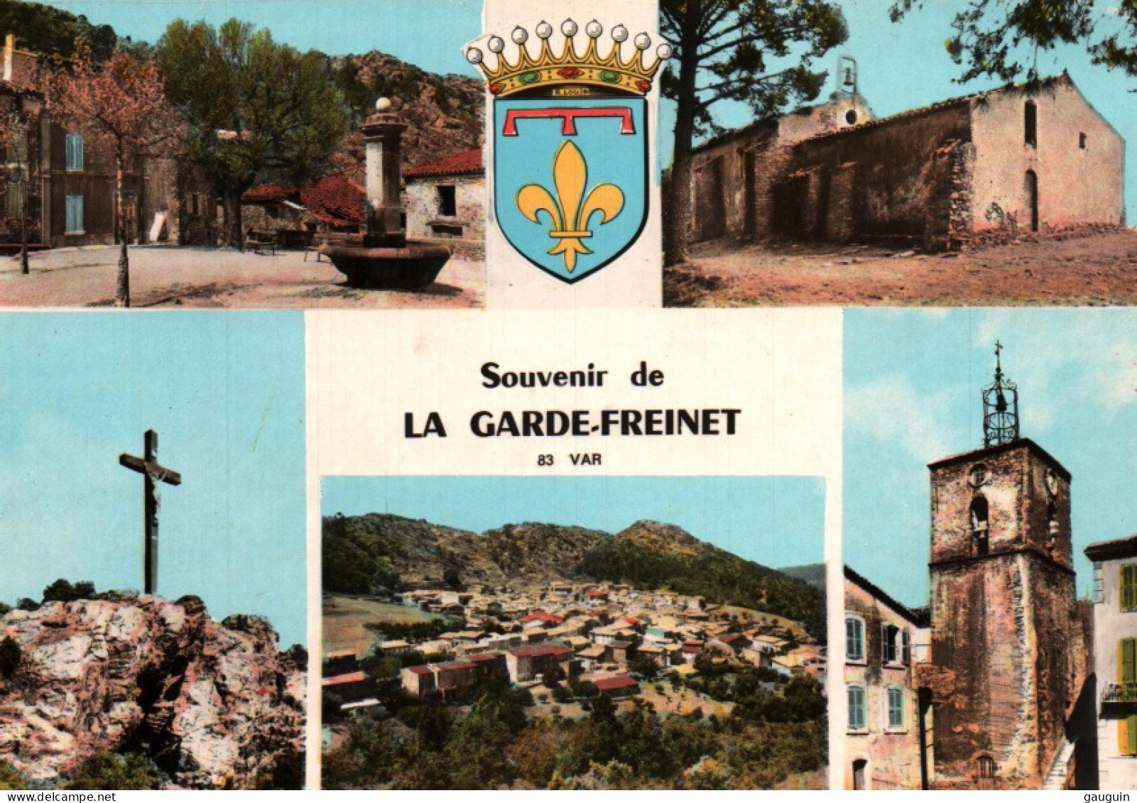 CPSM - La GARDE FREINET - "Souvenir De" Multivues Blason Héraldique R.Louis - Edition Combier - La Garde Freinet