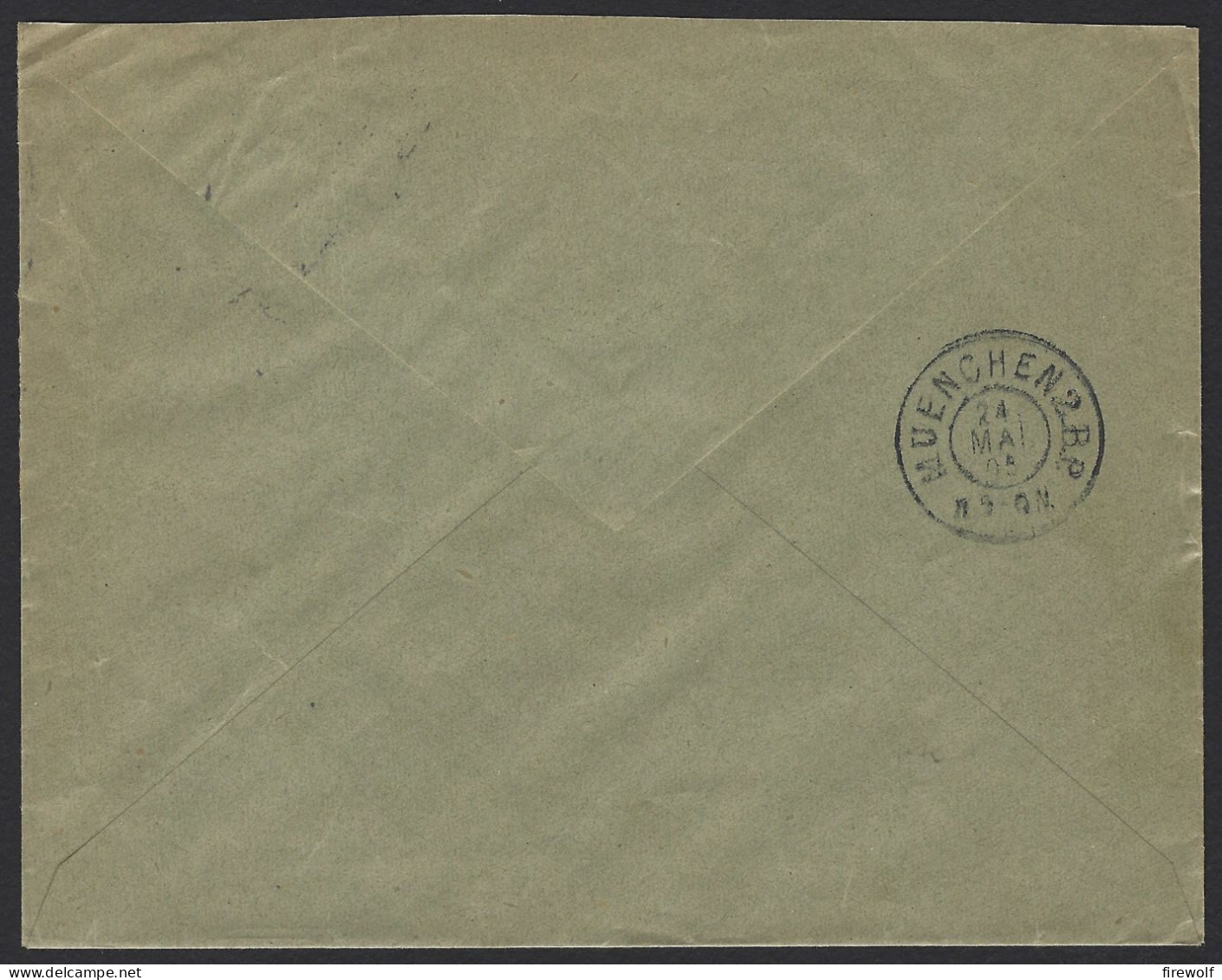 F03 - Egypt Alexandria - French Office - Commercial Cover 1905 To Munchen Germany - Albertini - Briefe U. Dokumente