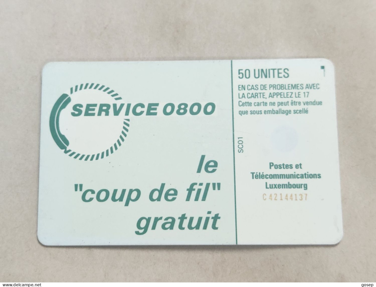 LUXEMBOURG-(SC01_D)-SERVICE 0800-(30)-(C42144137)-(50units)-(1.7.91)(tirage-180.000)-used Card - Luxembourg