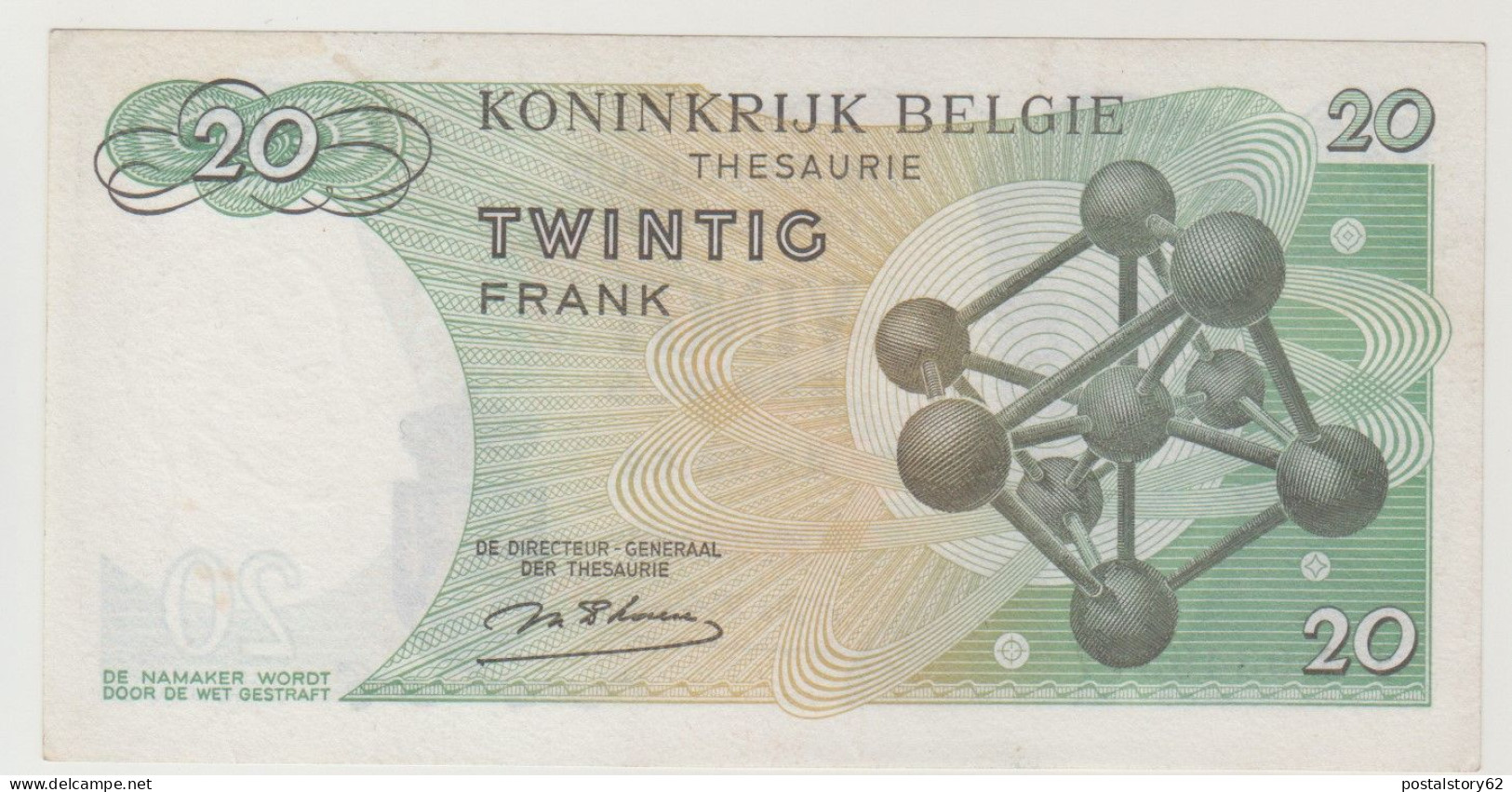 Belgio, Royame De Belgique Vingt Francs  1964 Pick 138 - 20 Franchi