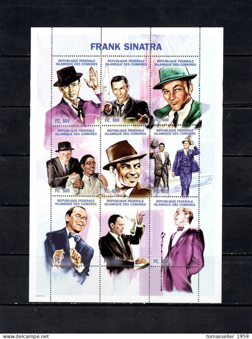 Comoros-1998 Frank Sinatra-1 S/s.MNH** - Comores (1975-...)