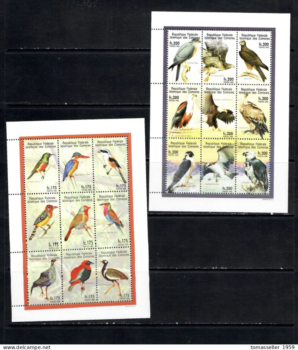 Comoros-1998 Birds From Around The World - 2 S/s.MNH** - Comores (1975-...)