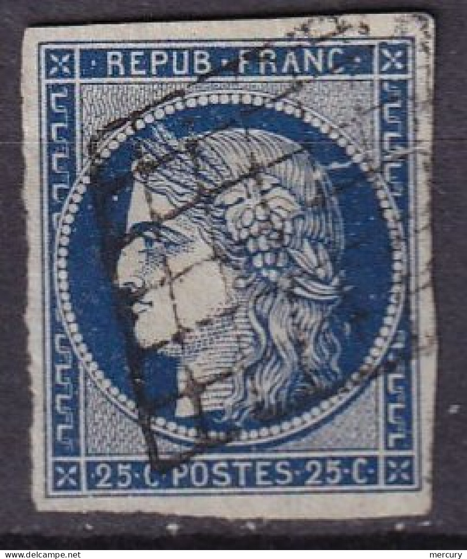 FRANCE - 25 C. Bleu Foncé  - 1849-1850 Ceres