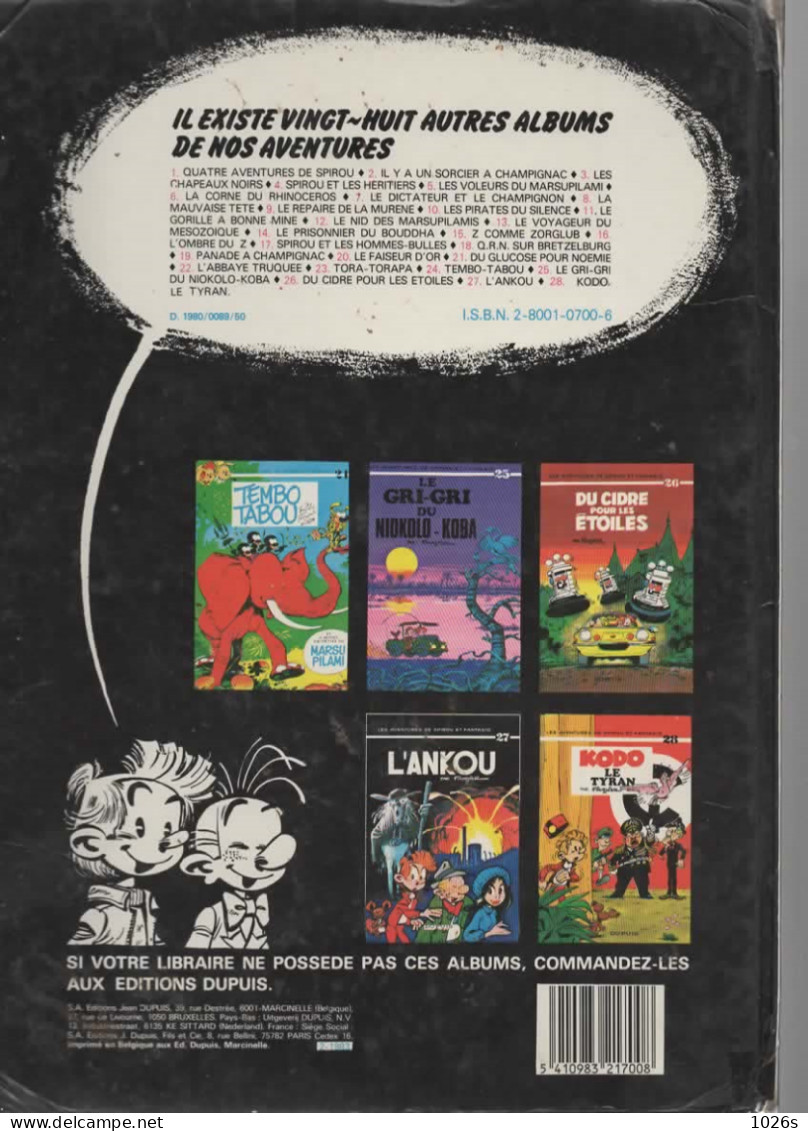 B.D.SPIROU ET FANTASIO - DES HARICOTS PARTOUT -  1980 - Spirou Et Fantasio