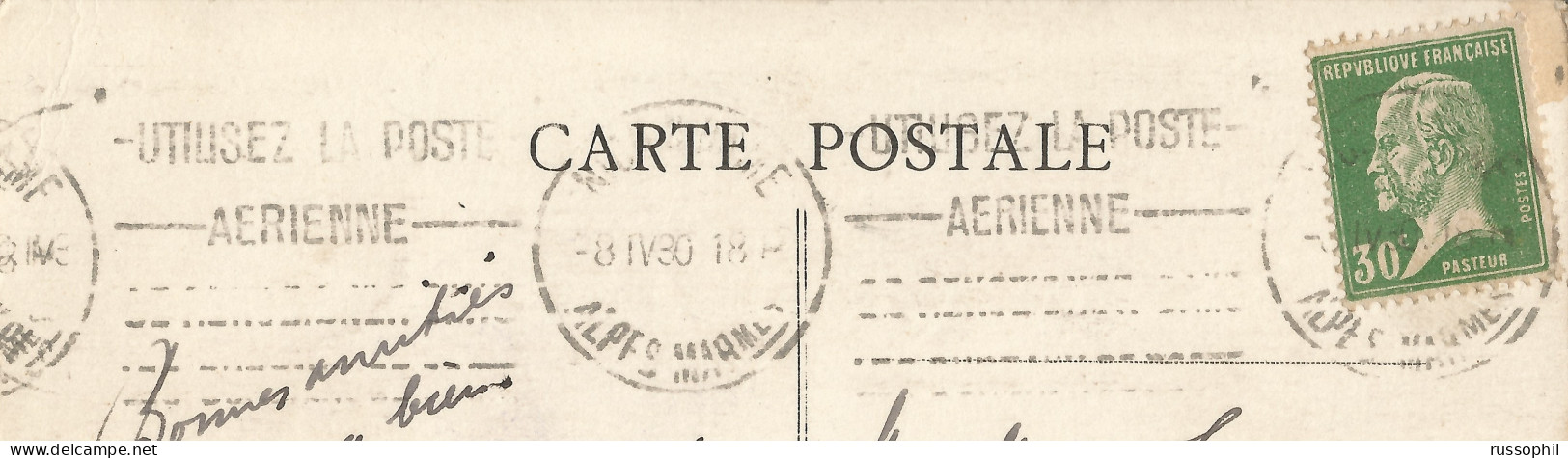 FRANCE -  VARIETY &  CURIOSITY - 06 - CAVIARDAGE- ILLEGIBLE KRAG DEP. PMK "NICE / UTILISEZ LA POSTE AERIENNE" - 1930 - Briefe U. Dokumente