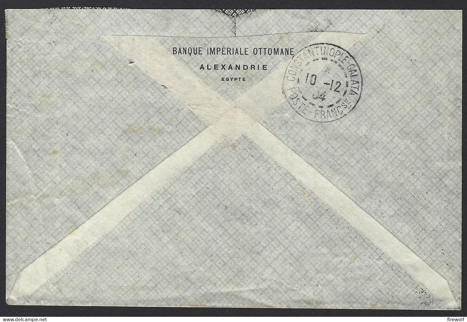 F05 - Egypt Alexandria - French Office - Registered Cover 1904 To Constantinopel - Banque Impériale Ottomane - Brieven En Documenten