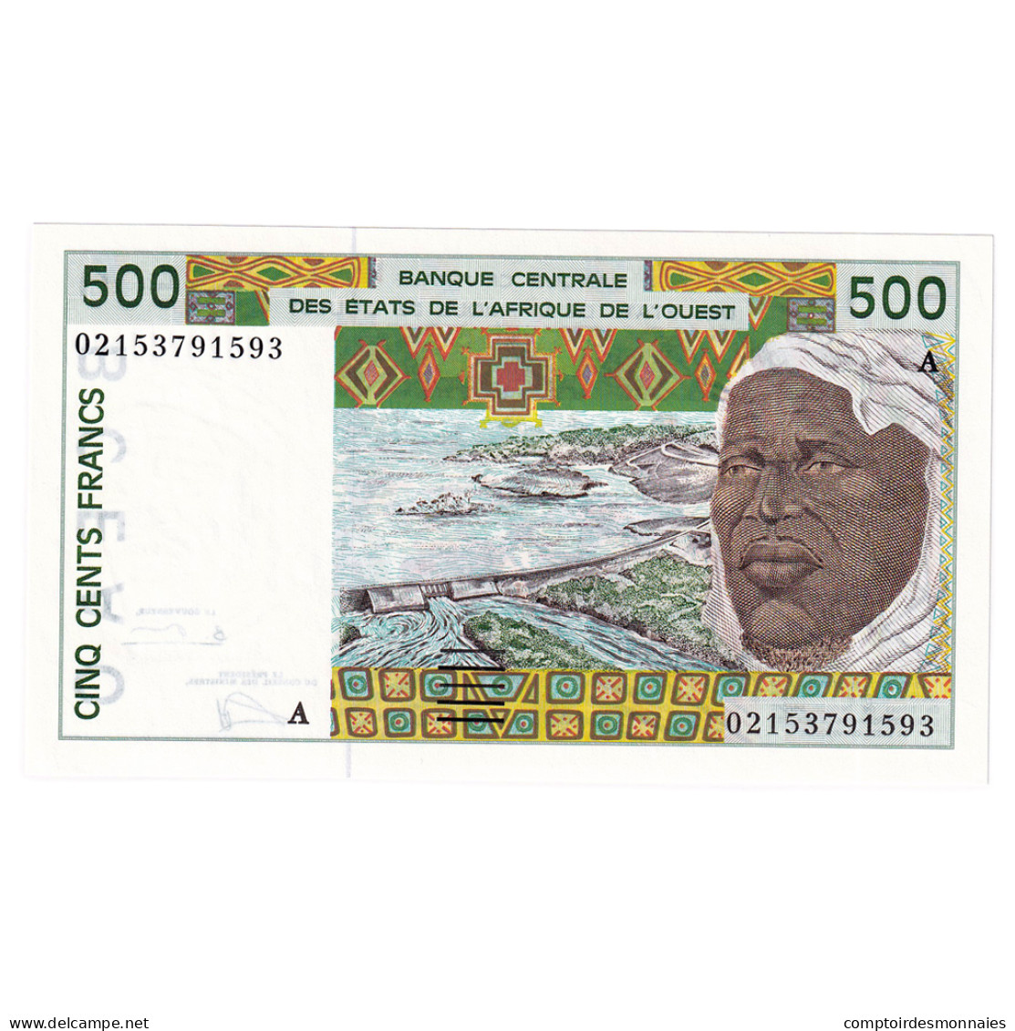 Billet, Communauté économique Des États De L'Afrique De L'Ouest, 500 Francs - États D'Afrique De L'Ouest