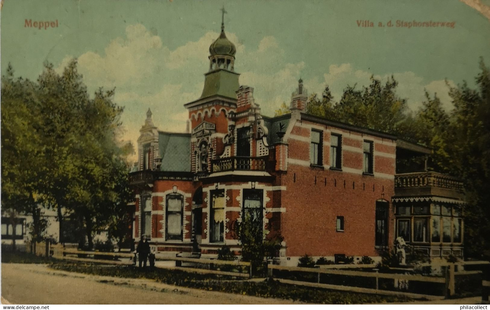 Meppel (Dr.) Villa Ad Staphorsterweg 1919 Hoekje Rechts Boven - Meppel