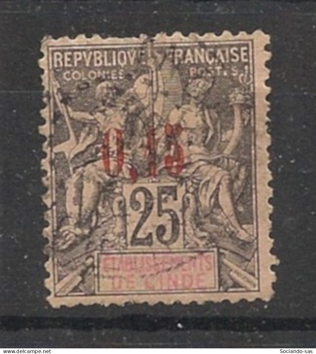 INDE - 1903 - N°YT. 22 - Type Groupe 0,15 Sur 25c Noir Sur Rose - Signé CALVES - Oblitéré / Used - Usati