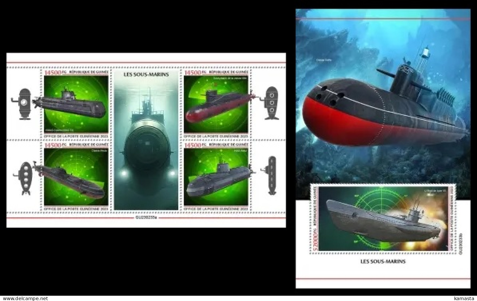 Guinea  2023 Submarines. (233) OFFICIAL ISSUE - Duikboten