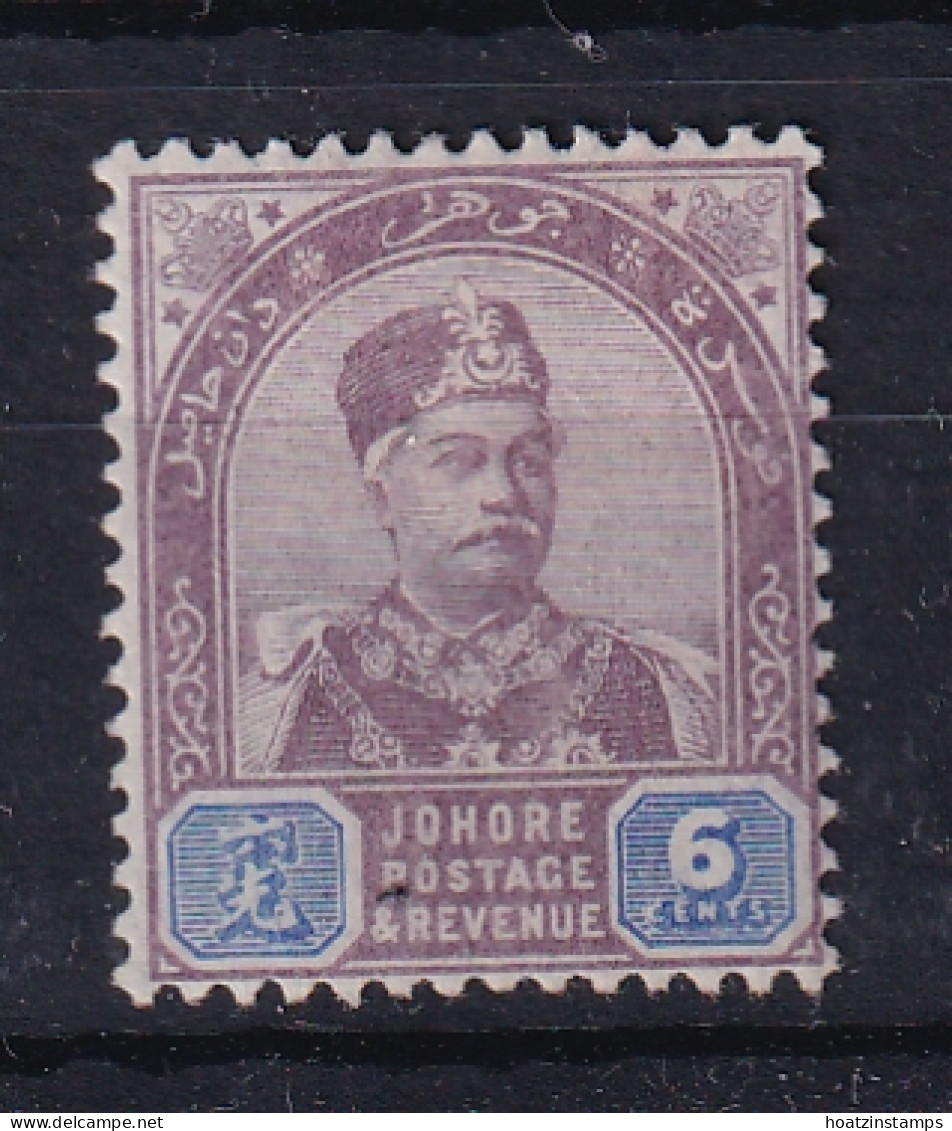 Malaya - Johore: 1891/94   Sultan Aboubakar    SG26    6c    MH    - Johore