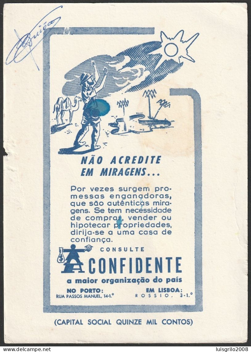 Portugal - A Confidente, Hipotecas Compra E Venda Propriedades. Porto E Lisboa -|- Mata Borrão/ Blotter - Bank & Versicherung