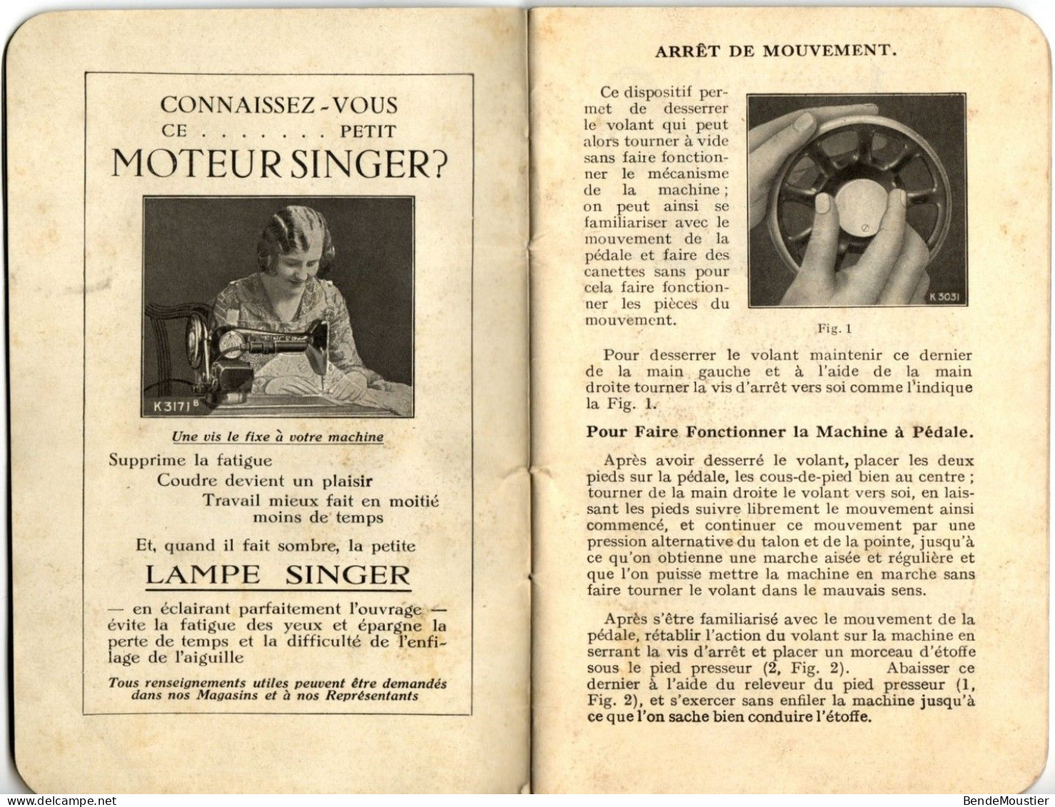 Fascicule D'Instruction N°15 Pour L'emploi  De La Machine à Coudre Singer. - Macchine