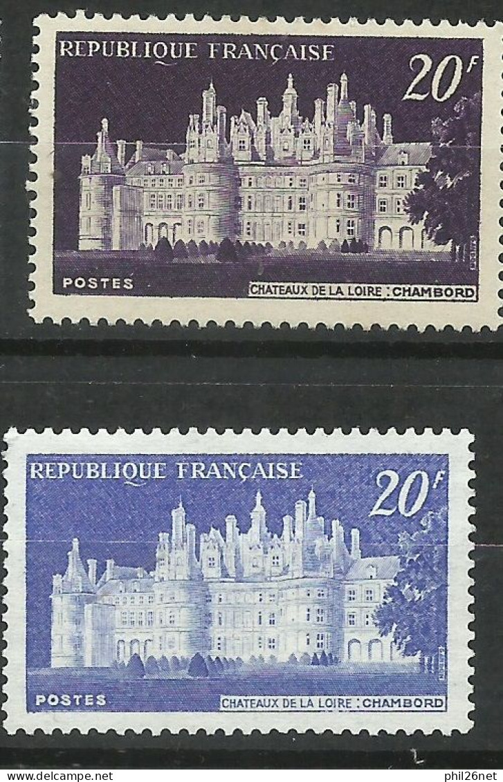 France N° 924 Chäteau De Chambord Bleu Roi  Neuf  ( * ) B/TB  Le Timbre Type Sur Les Scans Pour Comparer Soldé ! ! ! - Ungebraucht