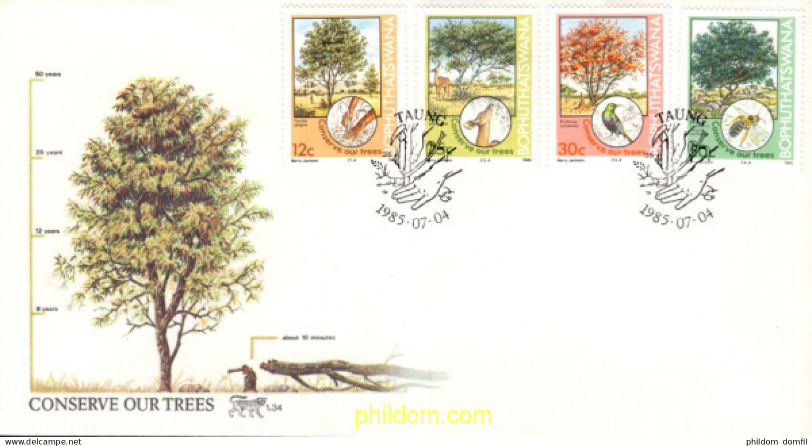 714449 MNH BOPHUTHATSWANA 1985 PRESERVACION DEL ARBOL - Bophuthatswana