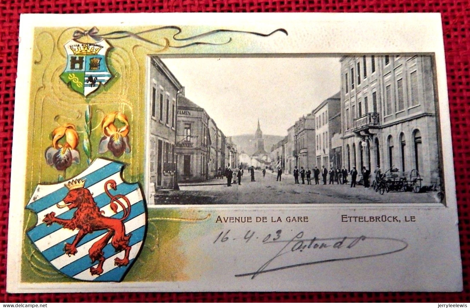 ETTELBRÜCK  -    Avenue De La Gare   -  1903   (Carte Gaufrée) - Ettelbruck