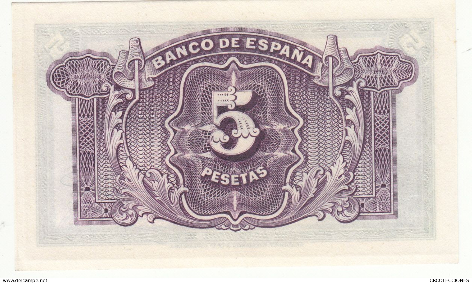 CRBS0860 BILLETE ESPAÑA 5 PESETAS EMISION 1935 SIN SERIE EBC+ - 5 Peseten